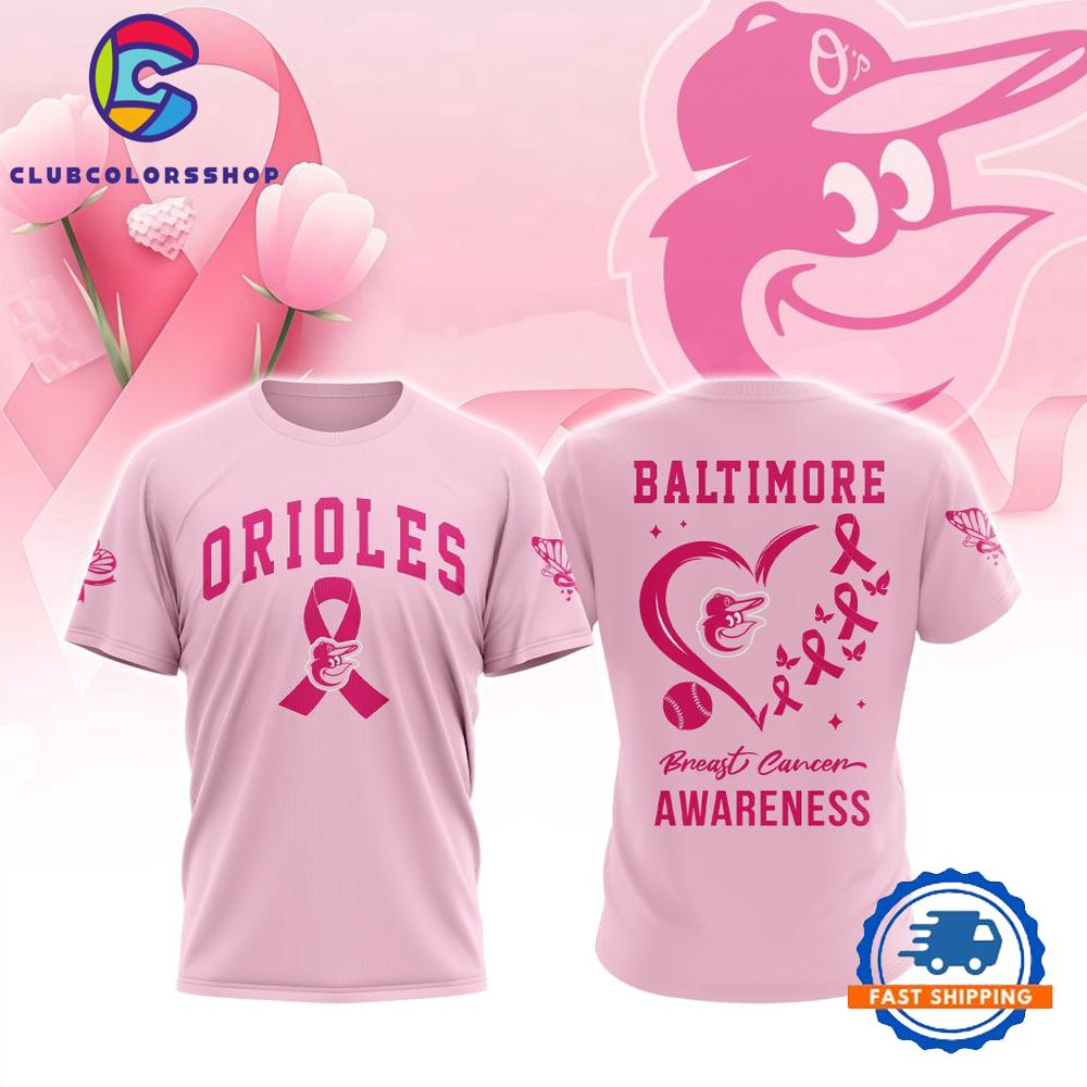 MLB Baltimore Orioles Pink Breast Cancer Awareness Design T Shirt, Hoodie, Sweatshirt