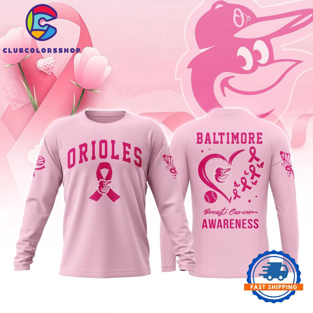 MLB Baltimore Orioles Pink Breast Cancer Awareness Design T Shirt, Hoodie, Sweatshirt