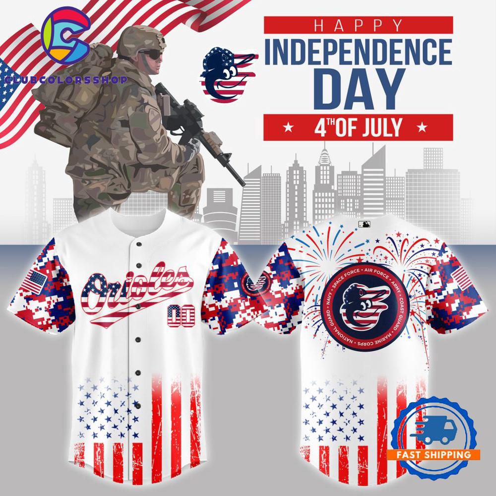 MLB Baltimore Orioles The 4th Of July Military Baseball Jersey