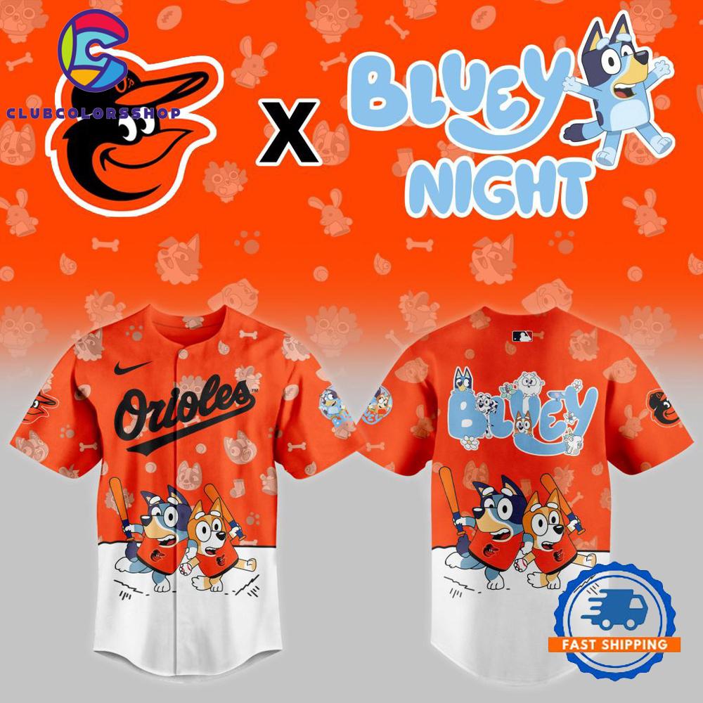 MLB Baltimore Orioles x Bluey Night Design Baseball Jersey