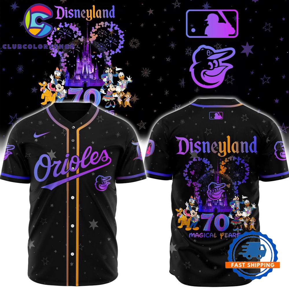 MLB Baltimore Orioles x Disneyland 70 Magical Years Baseball Jersey