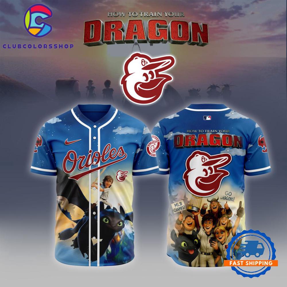 MLB Baltimore OriolesHow To Train Your Dragon Baseball Jersey
