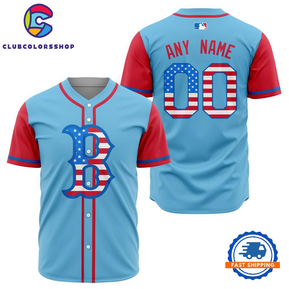 MLB Boston Red Sox Special 4th Of July Baseball Jersey