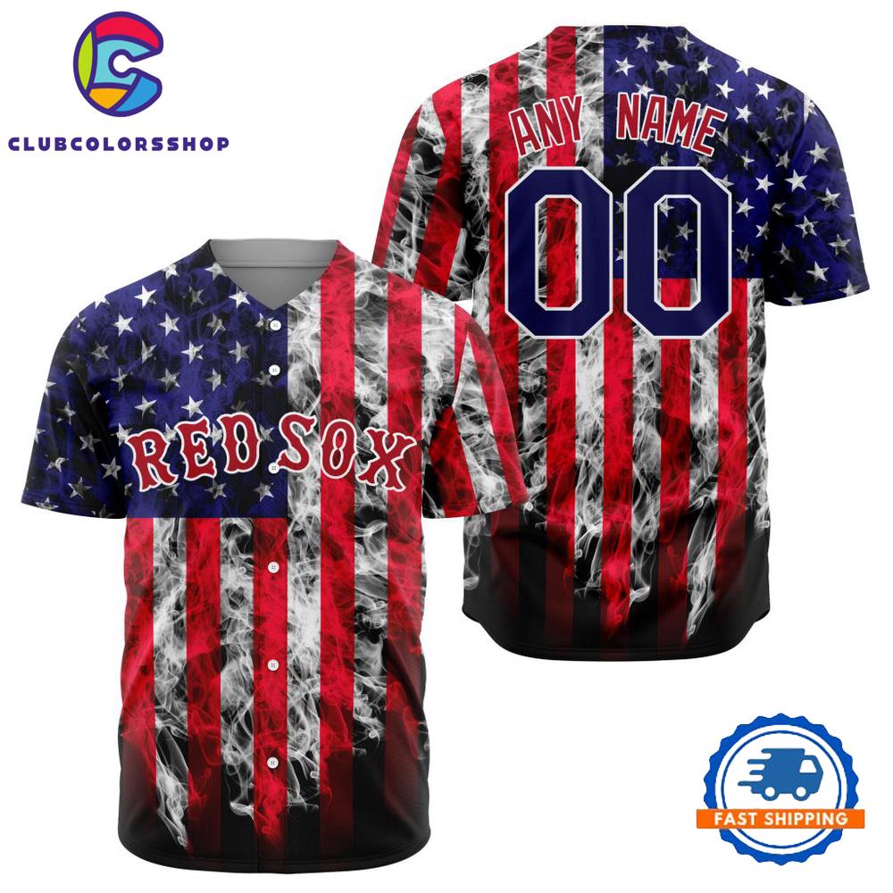 MLB Boston Red Sox Special Independence Day 4th Of July Design Baseball Jersey