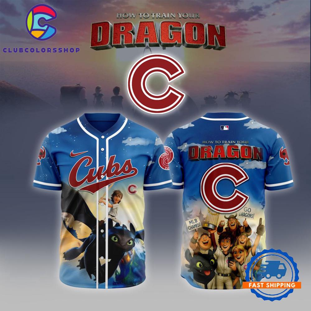 MLB Chicago Cubs How To Train Your Dragon Baseball Jersey