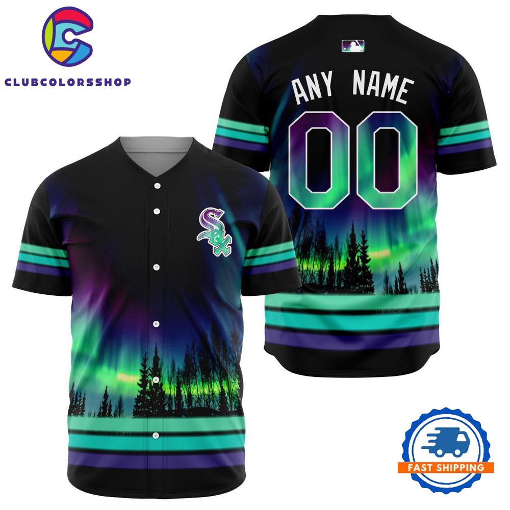MLB Chicago White Sox Design With Northern Lights Baseball Jersey