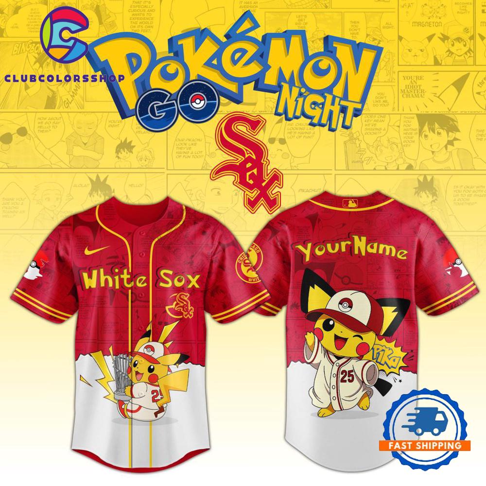 MLB Chicago White Sox Pokemon GO Night Design Baseball Jersey