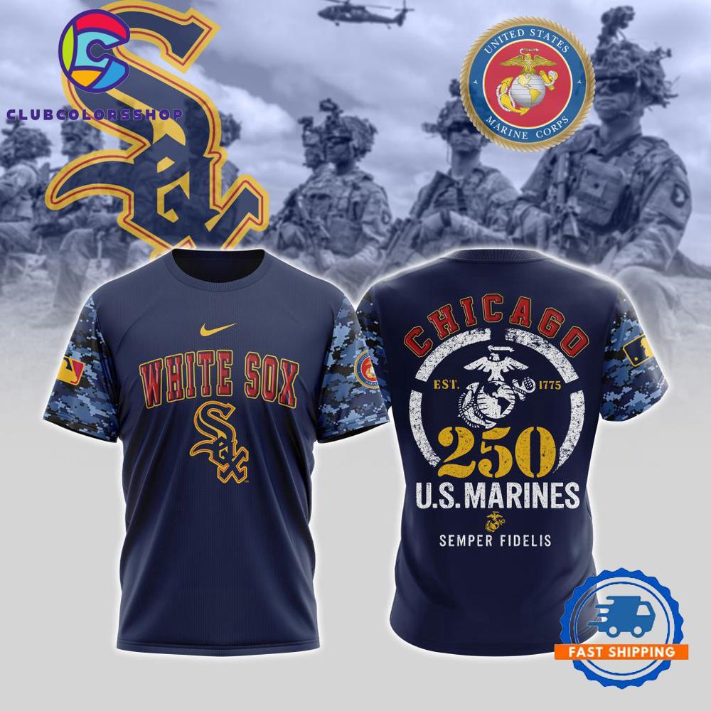 MLB Chicago White Sox USMC 250th Birthday Design T Shirt, Hoodie, Sweatshirt