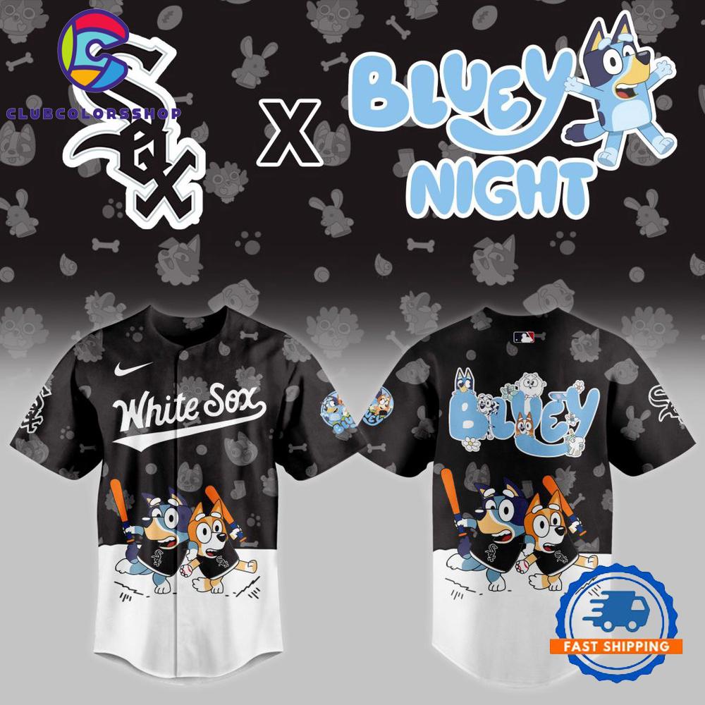 MLB Chicago White Sox x Bluey Night Design Baseball Jersey