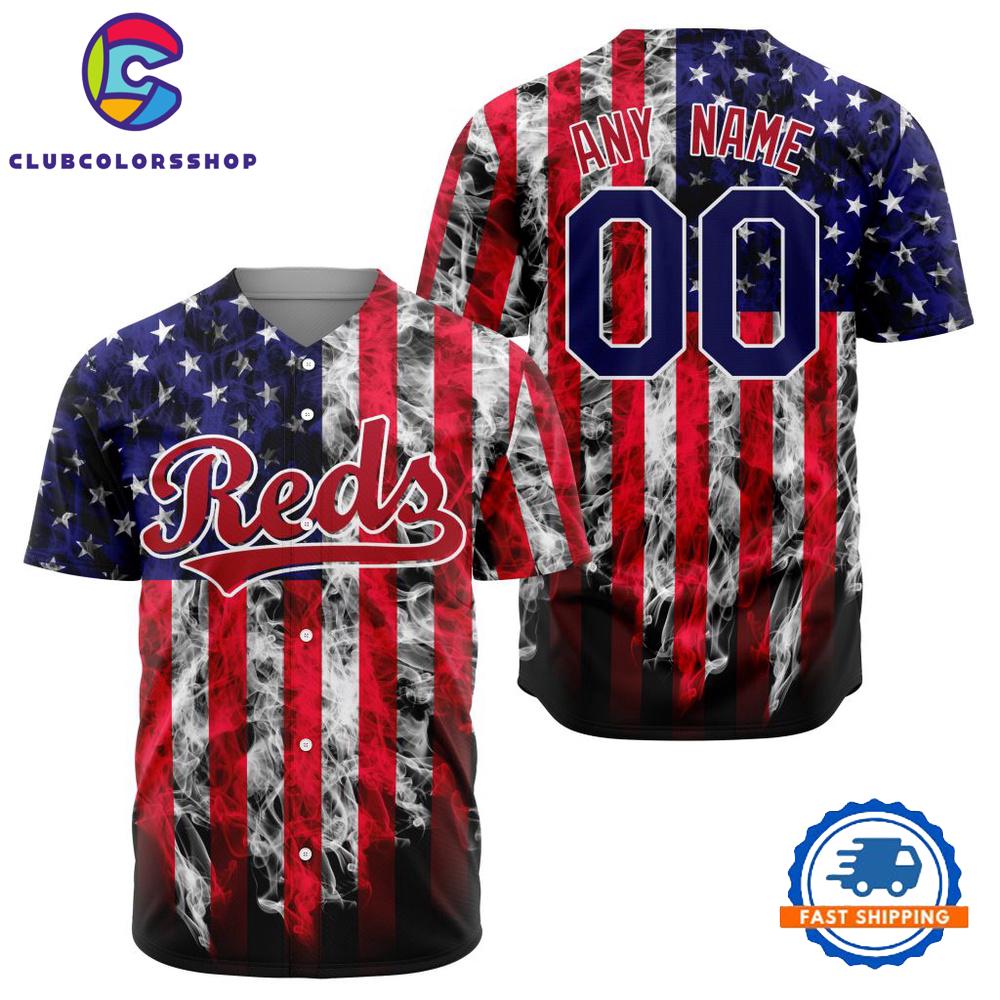 MLB Cincinnati Reds Special Independence Day 4th Of July Design Baseball Jersey