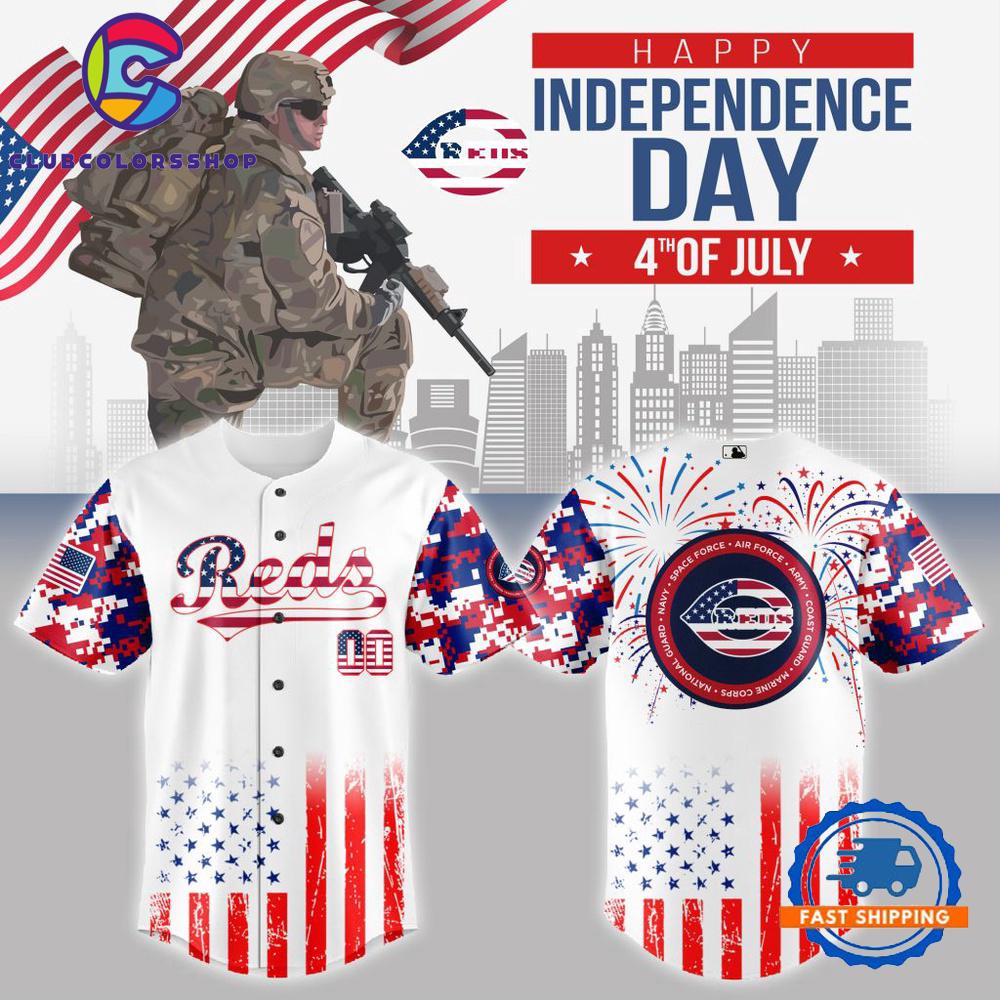 MLB Cincinnati Reds The 4th Of July Military Baseball Jersey