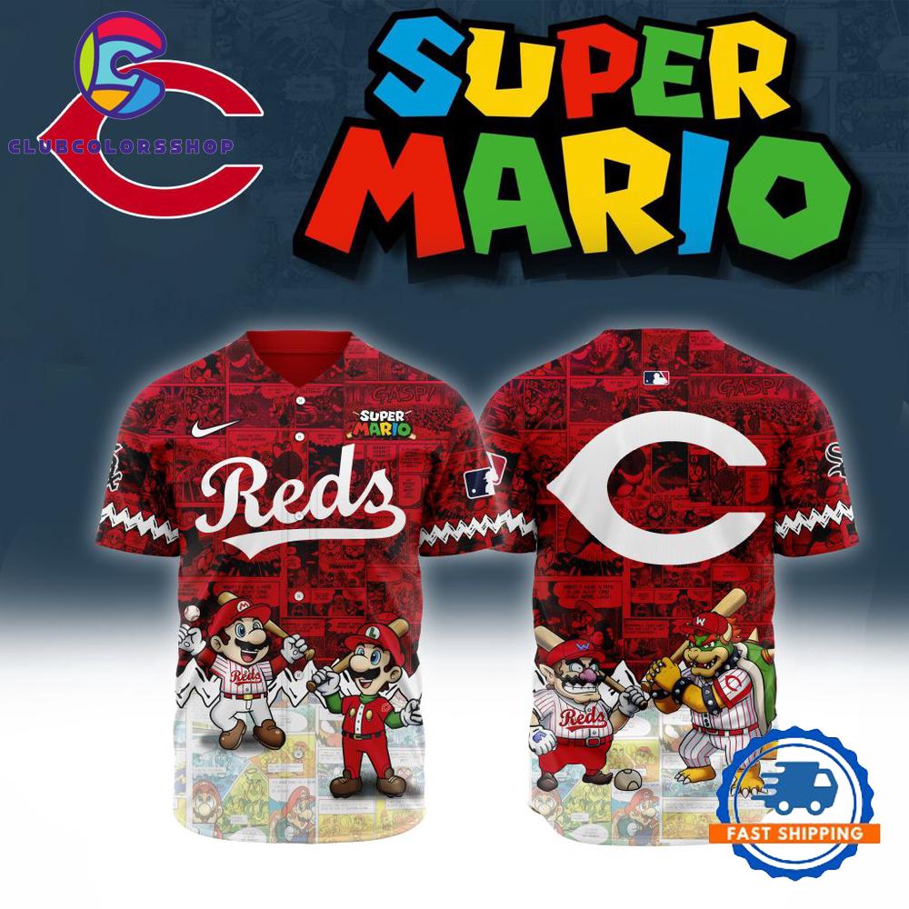 MLB Cincinnati Reds x Super Mario Baseball Jersey