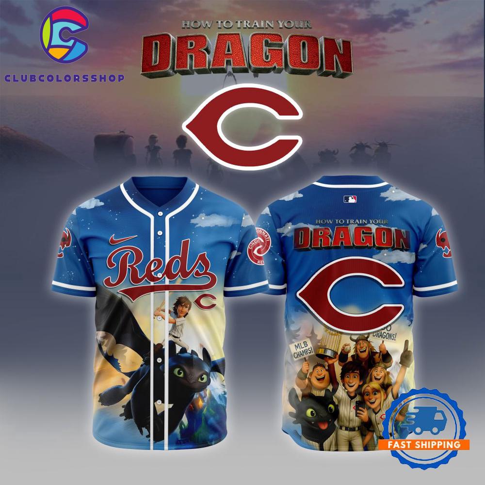 MLB Cincinnati Reds How To Train Your Dragon Baseball Jersey