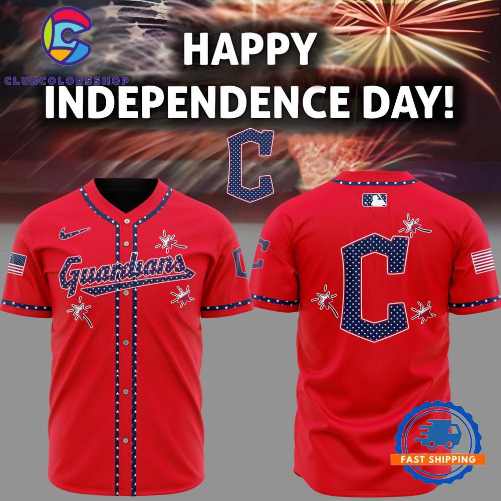 MLB Cleveland Guardians Happy Independence Day Baseball Jersey