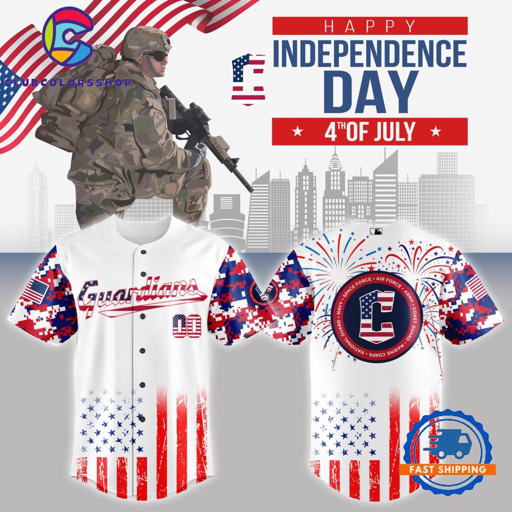 MLB Cleveland Guardians The 4th Of July Military Baseball Jersey
