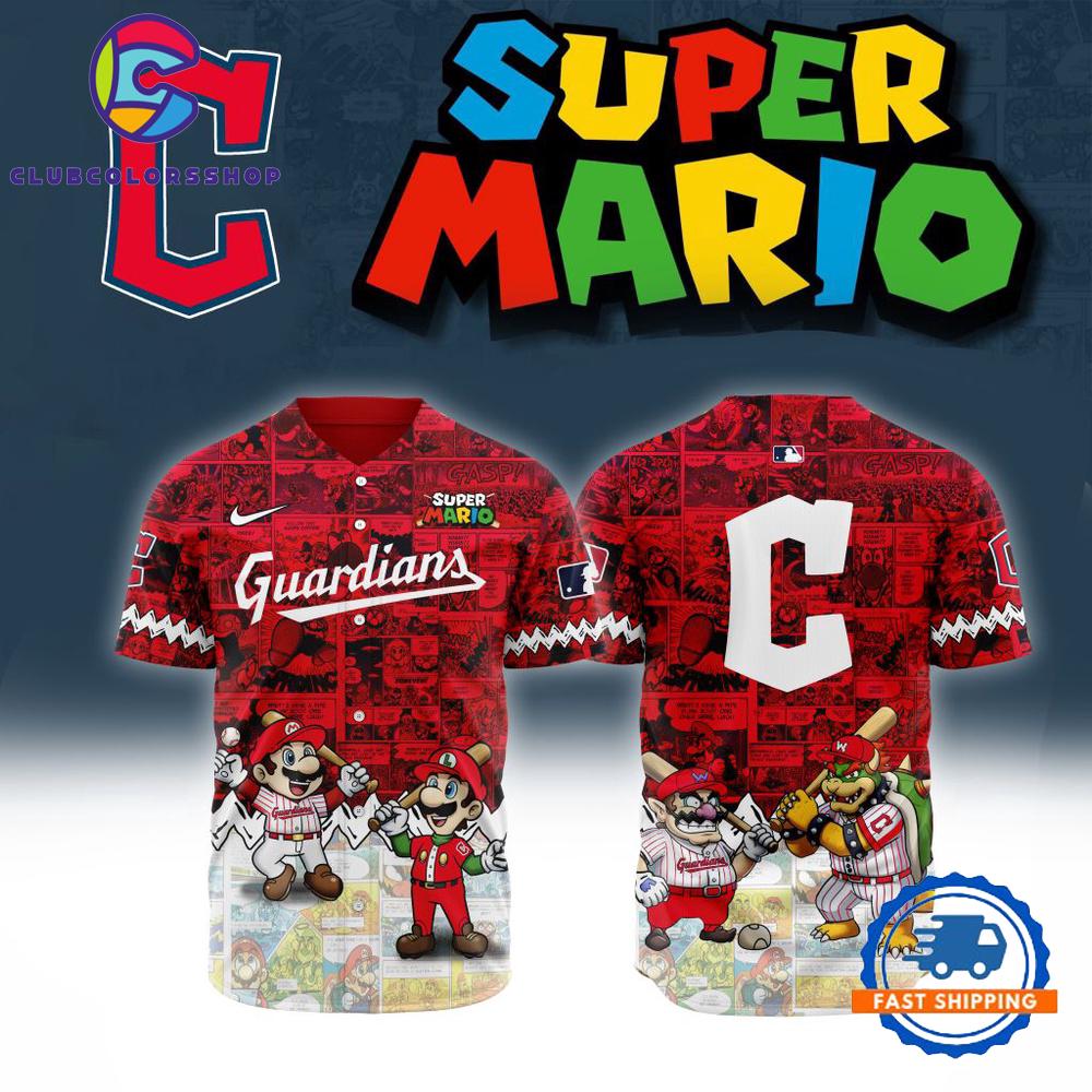 MLB Cleveland Guardians x Super Mario Baseball Jersey