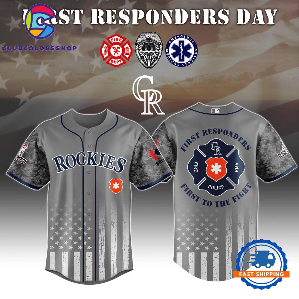 MLB Colorado Rockies First Responders Day Baseball Jersey