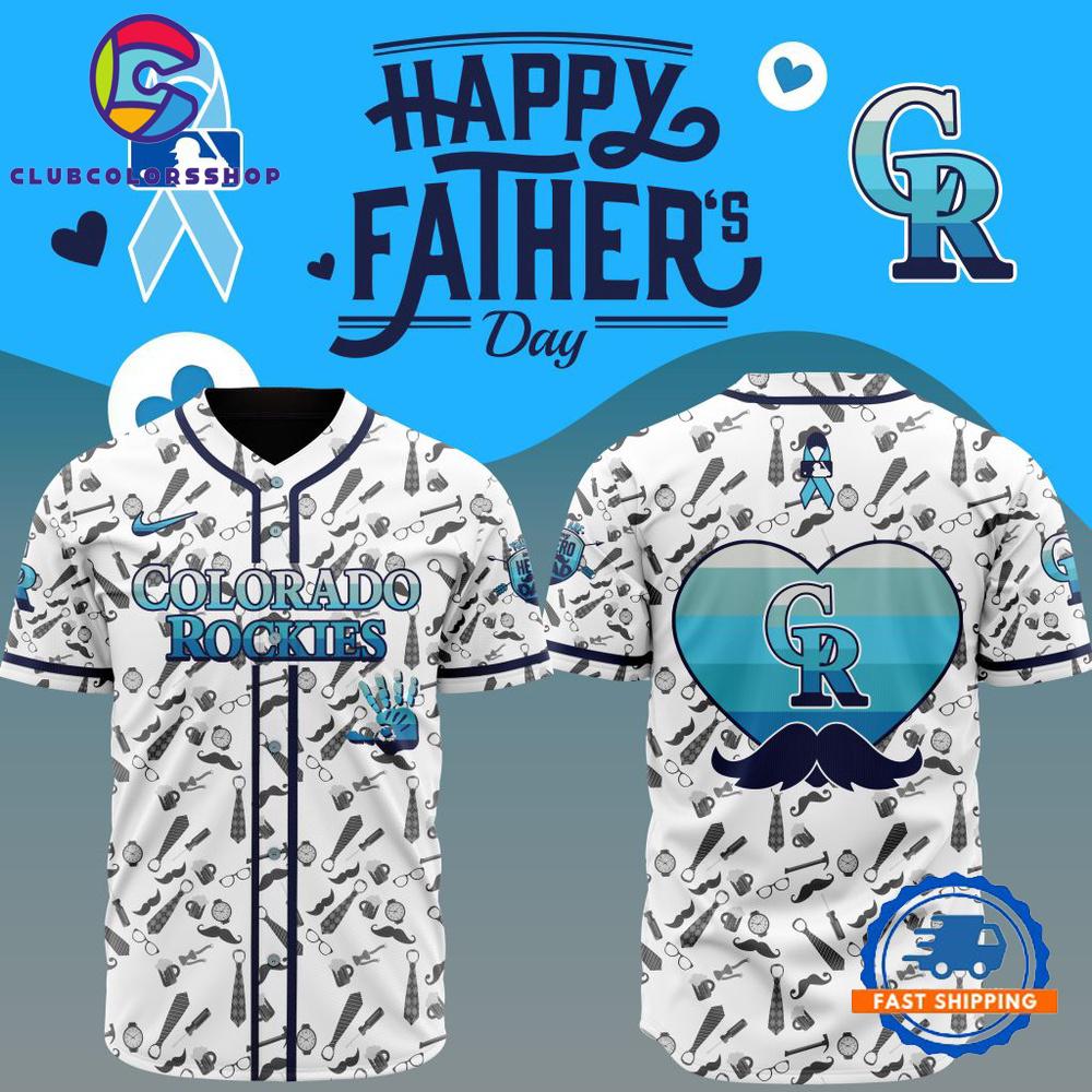 MLB Colorado Rockies Happy Father’s Day Baseball Jersey