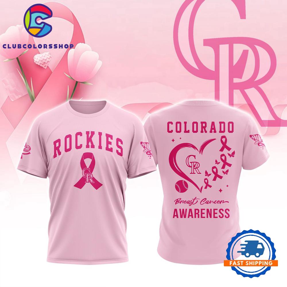 MLB Colorado Rockies Pink Breast Cancer Awareness Design T Shirt, Hoodie, Sweatshirt