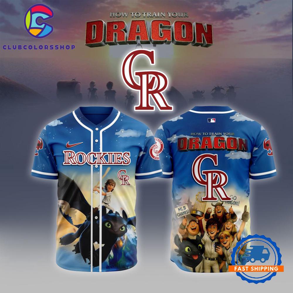 MLB Colorado Rockies How To Train Your Dragon Baseball Jersey