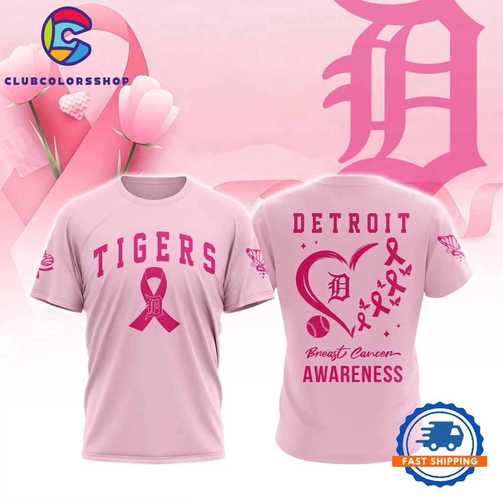 MLB Detroit Tigers Pink Breast Cancer Awareness Design T Shirt, Hoodie, Sweatshirt