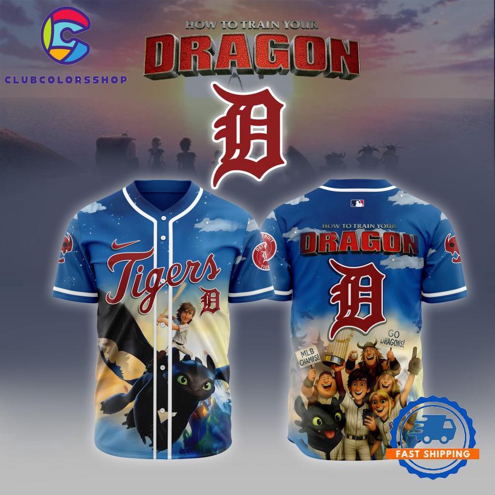 MLB Detroit Tigers How To Train Your Dragon Baseball Jersey