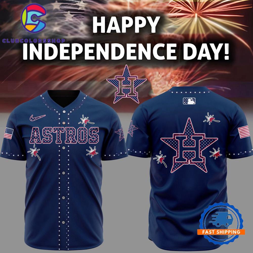 MLB Houston Astros Happy Independence Day Baseball Jersey