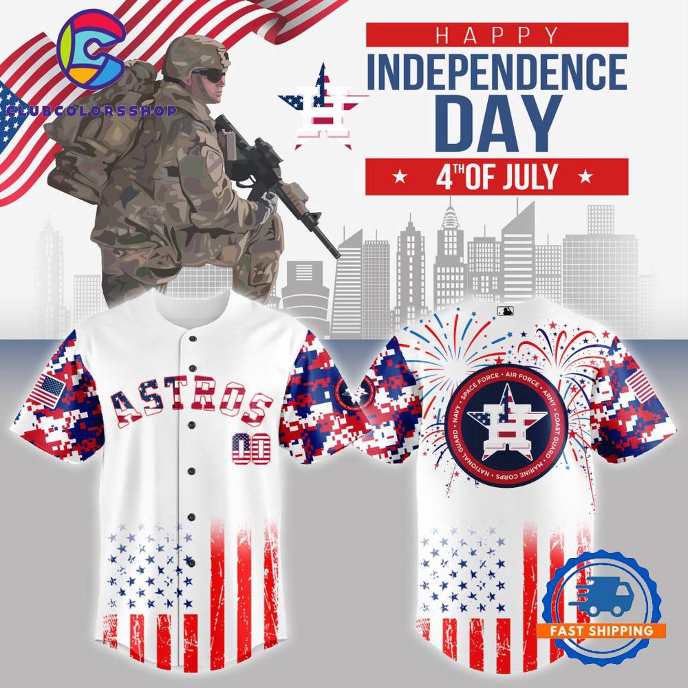 MLB Houston Astros The 4th Of July Military Baseball Jersey