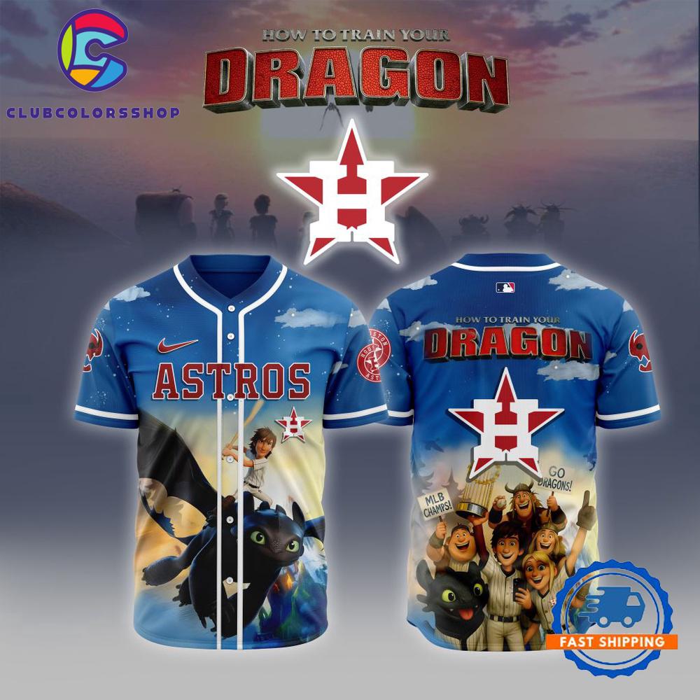 MLB Houston Astros How To Train Your Dragon Baseball Jersey