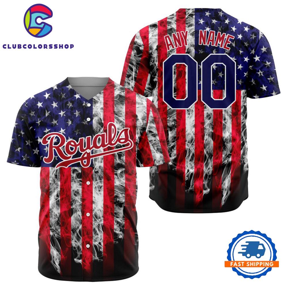 MLB Kansas City Royals Special Independence Day 4th Of July Design Baseball Jersey