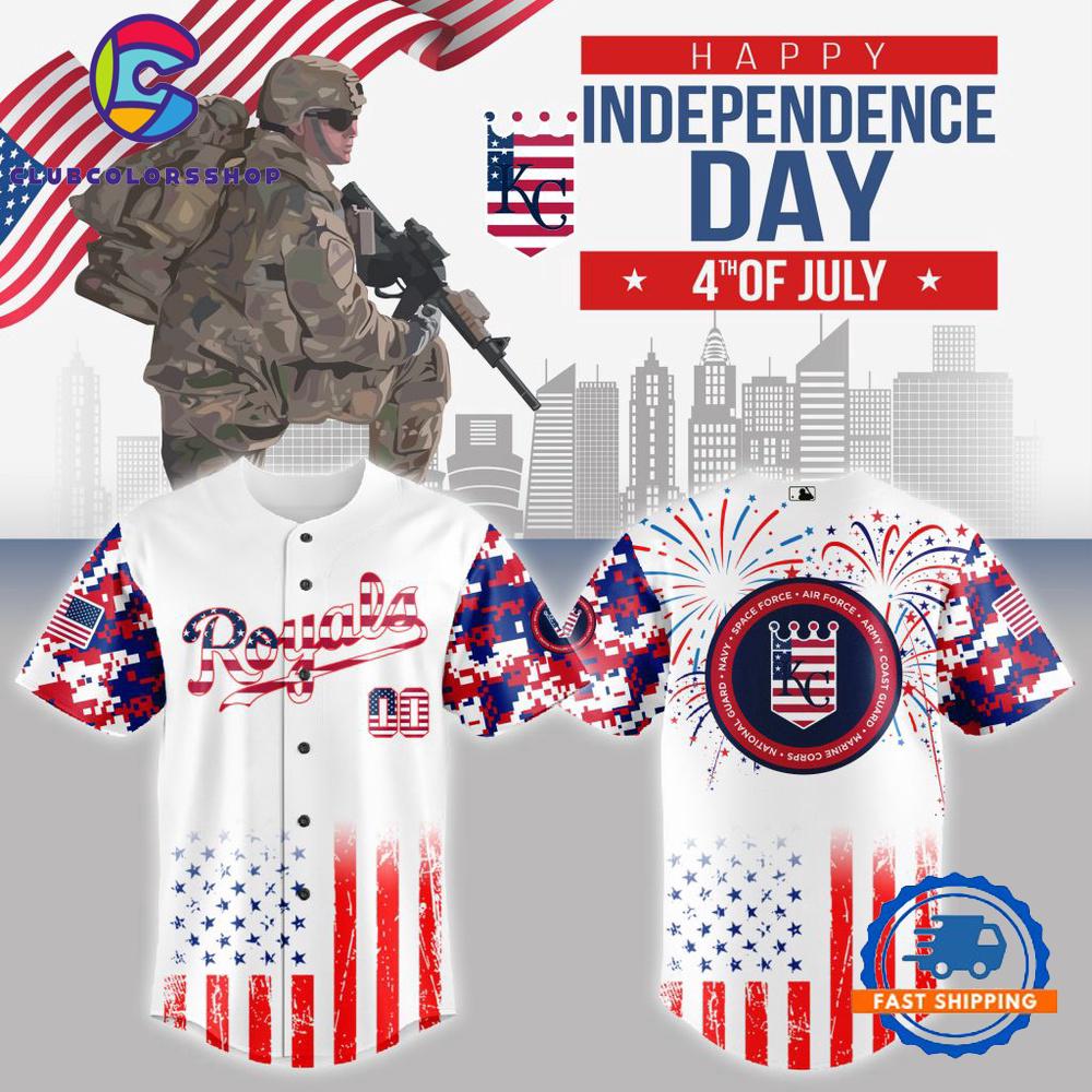 MLB Kansas City Royals The 4th Of July Military Baseball Jersey
