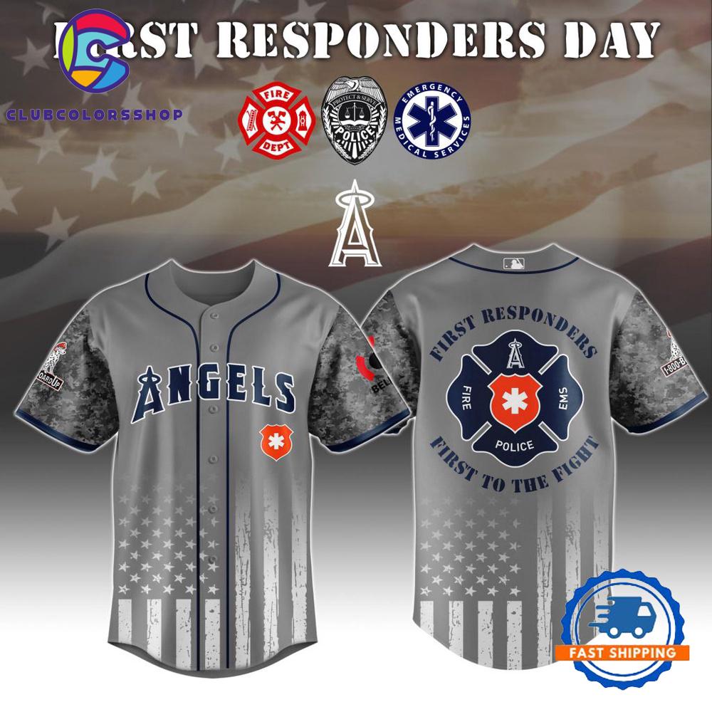 MLB Los Angeles Angels First Responders Day Baseball Jersey