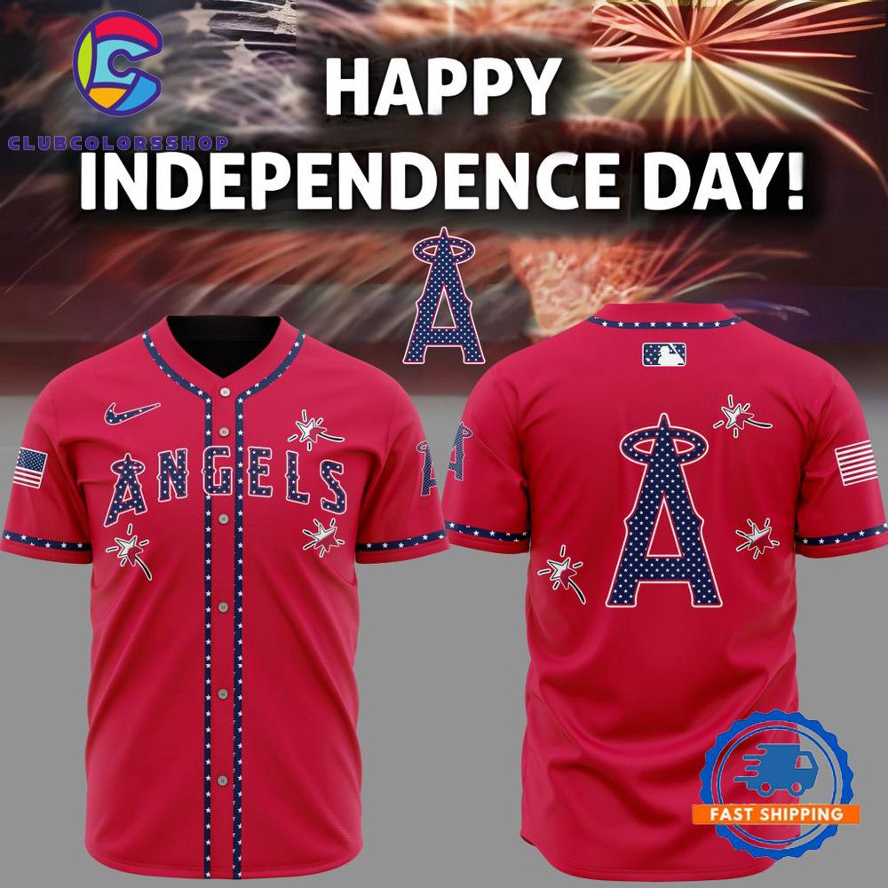 MLB Los Angeles Angels Happy Independence Day Baseball Jersey