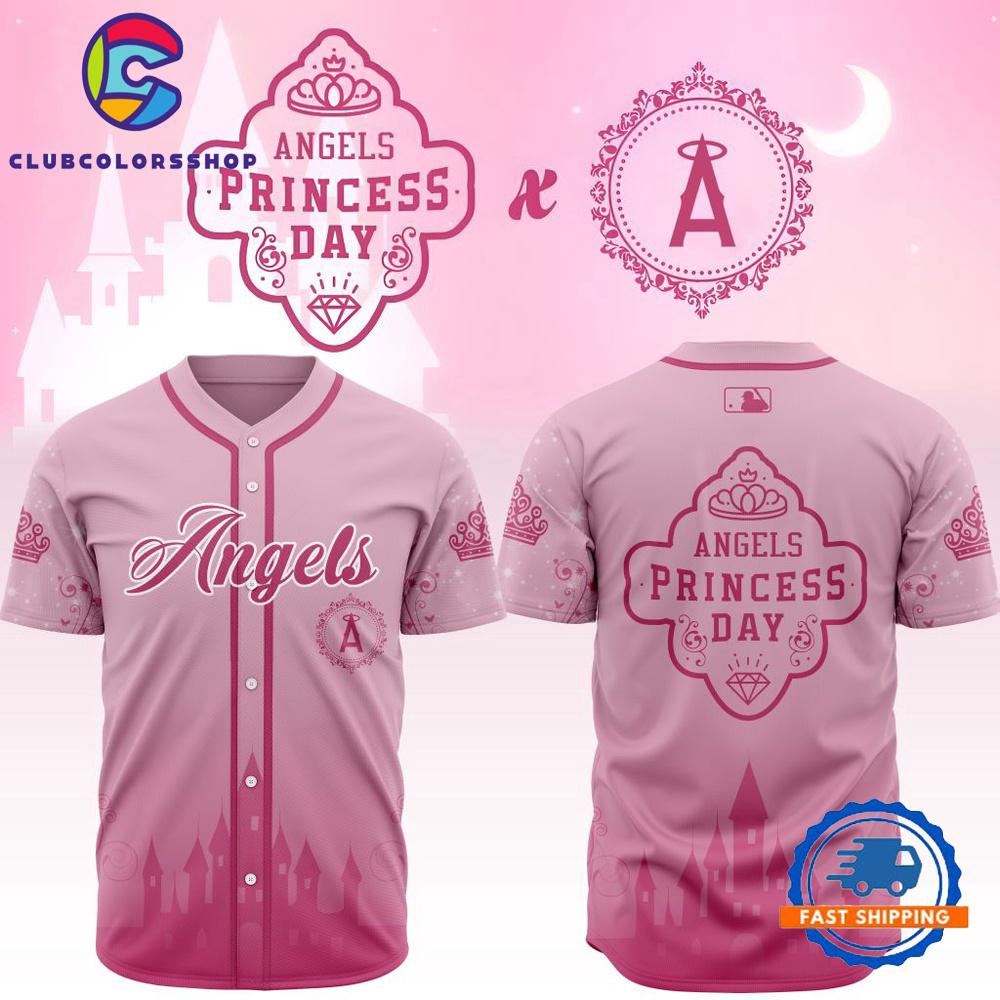 MLB Los Angeles Angels Princess Day Design Baseball Jersey