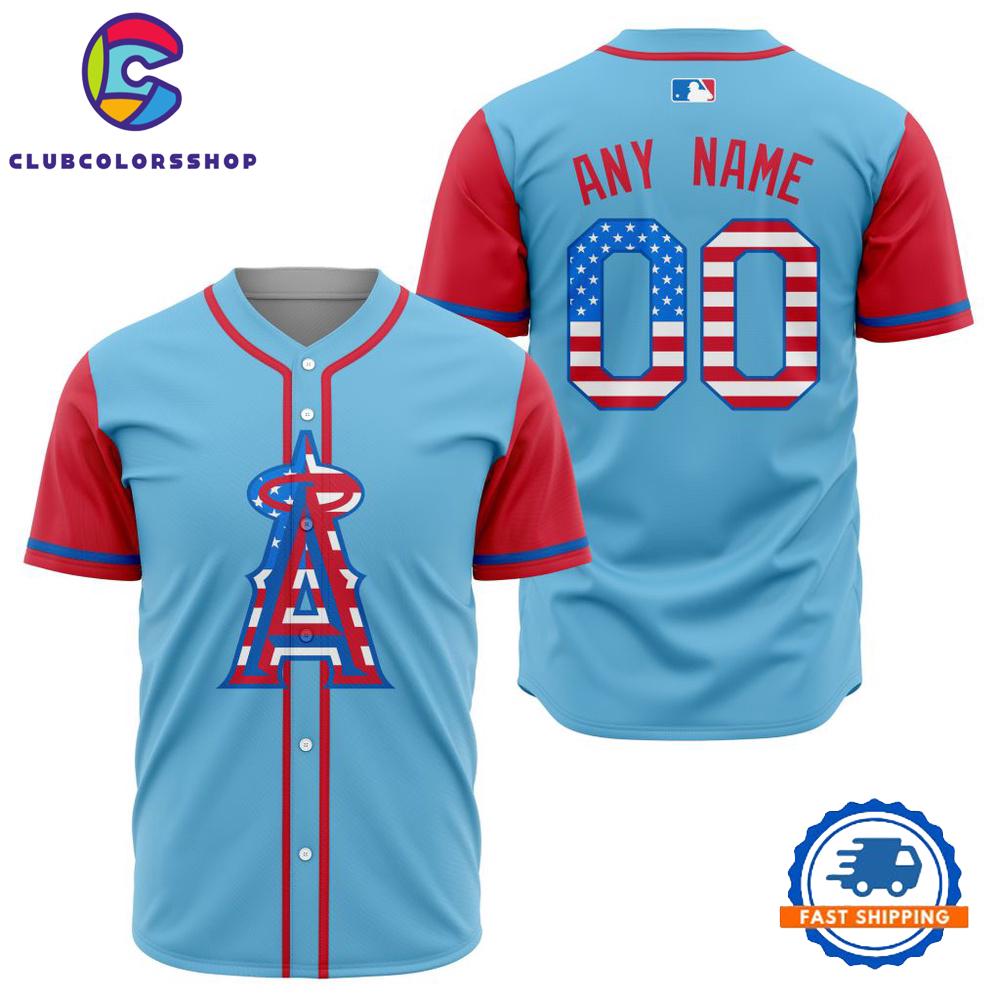 MLB Los Angeles Angels Special 4th Of July Baseball Jersey