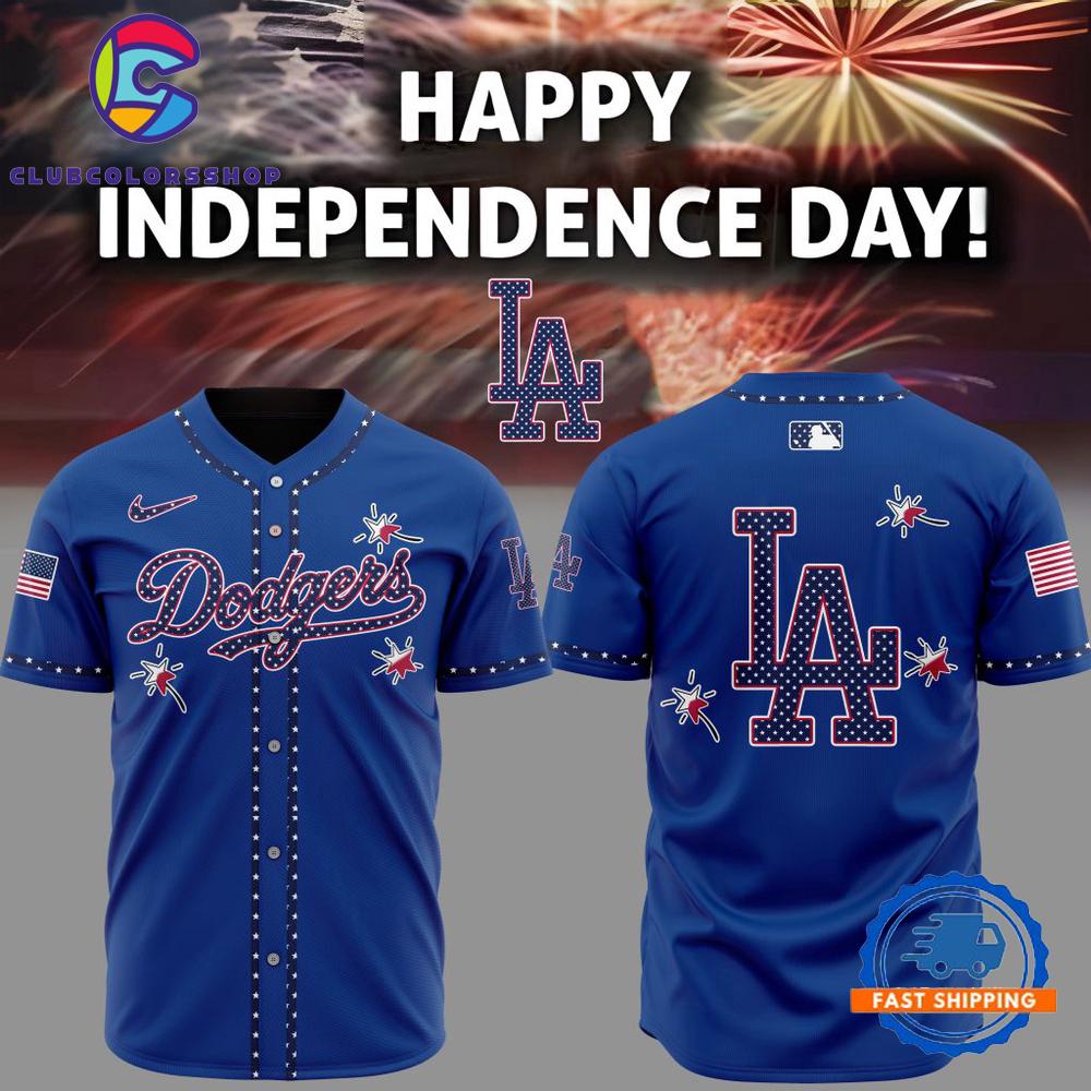 MLB Los Angeles Dodgers Happy Independence Day Baseball Jersey