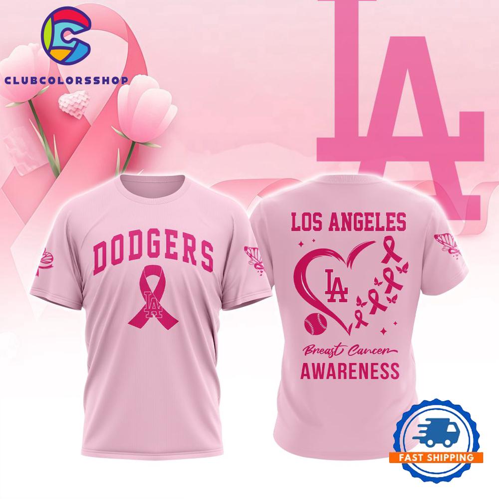 MLB Los Angeles Dodgers Pink Breast Cancer Awareness Design T Shirt, Hoodie, Sweatshirt