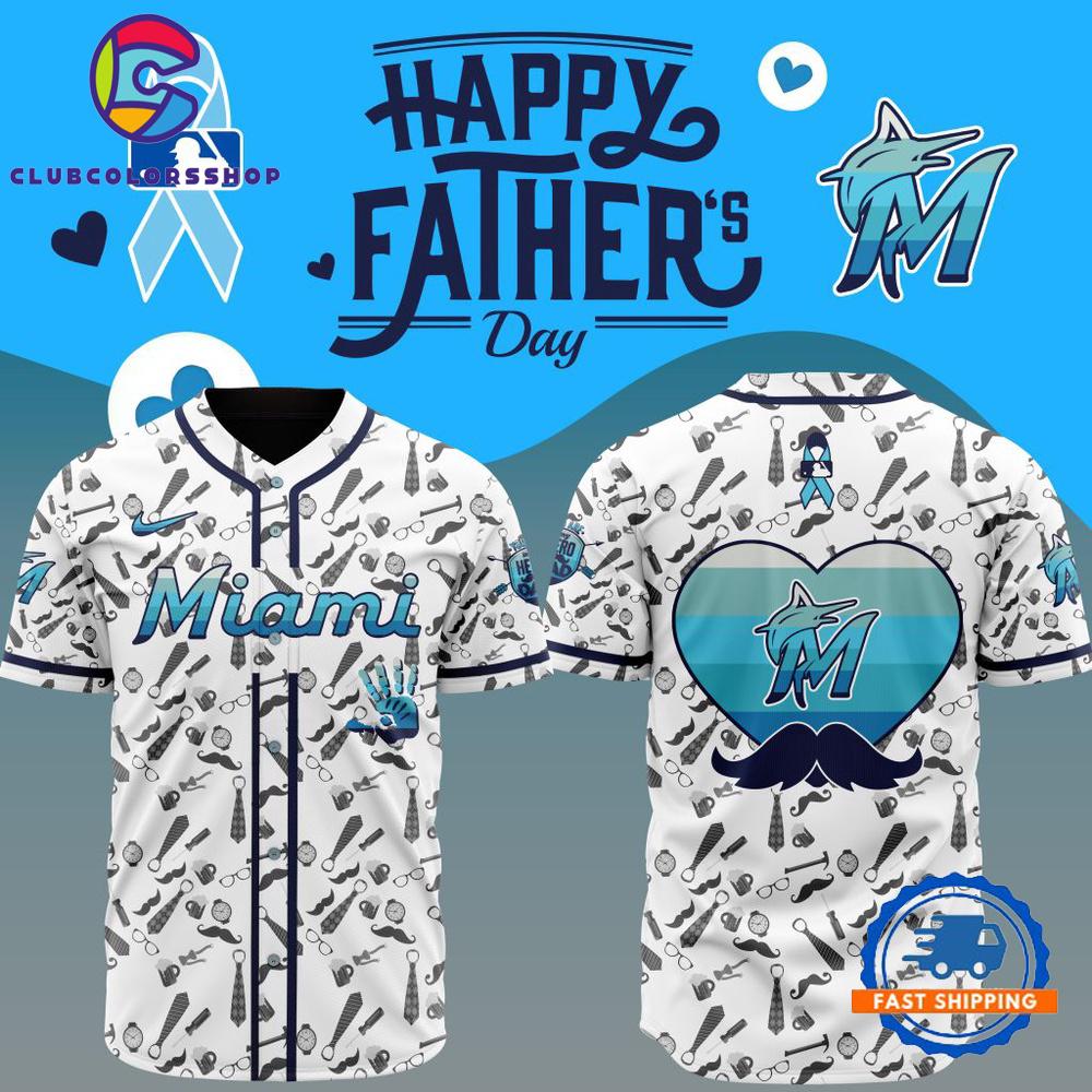 MLB Miami Marlins Happy Father’s Day Baseball Jersey