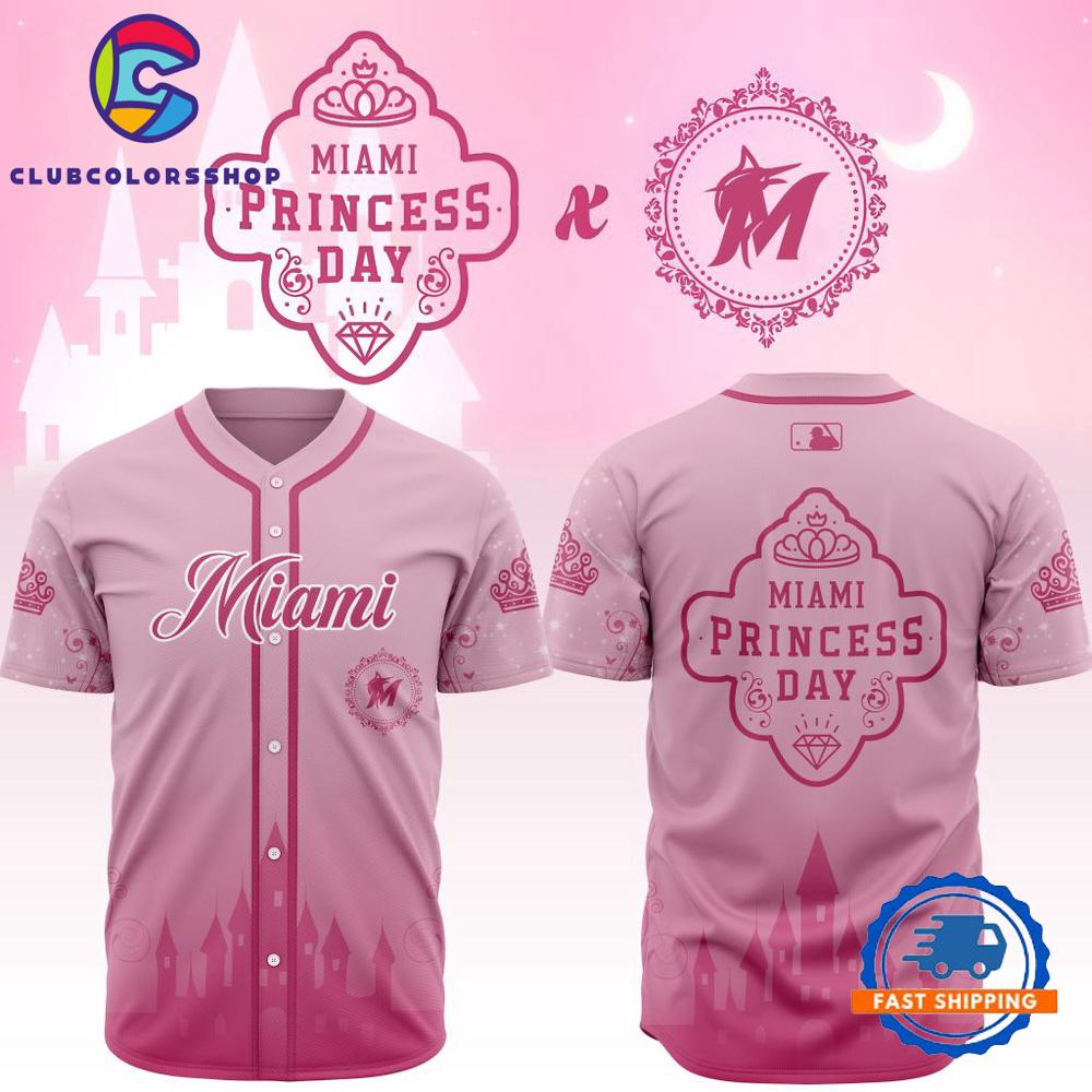 MLB Miami Marlins Princess Day Design Baseball Jersey