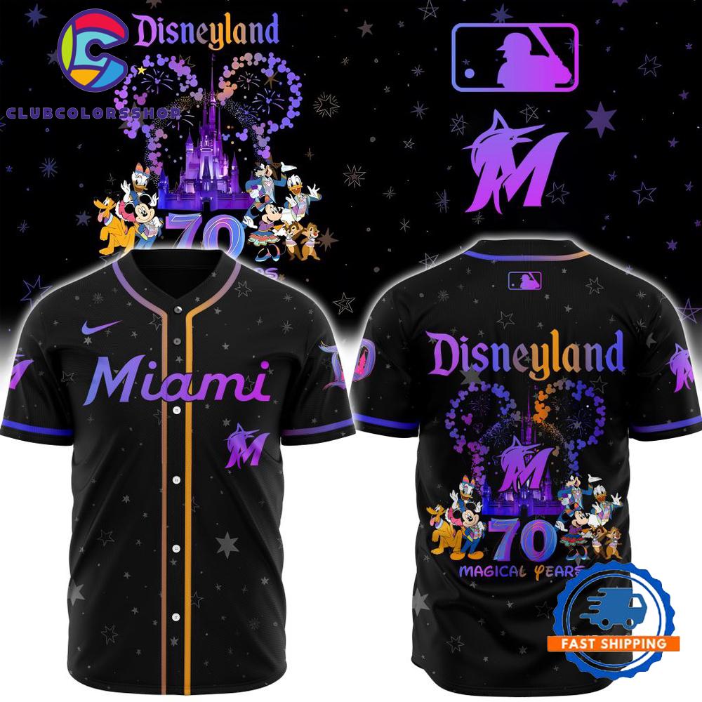 MLB Miami Marlins x Disneyland 70 Magical Years Baseball Jersey