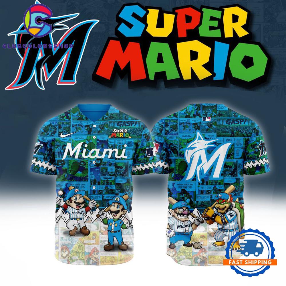 MLB Miami Marlins x Super Mario Baseball Jersey