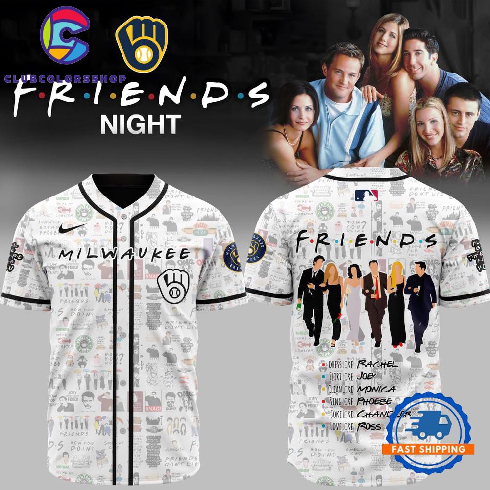 MLB Milwaukee Brewers x Friends Baseball Jersey