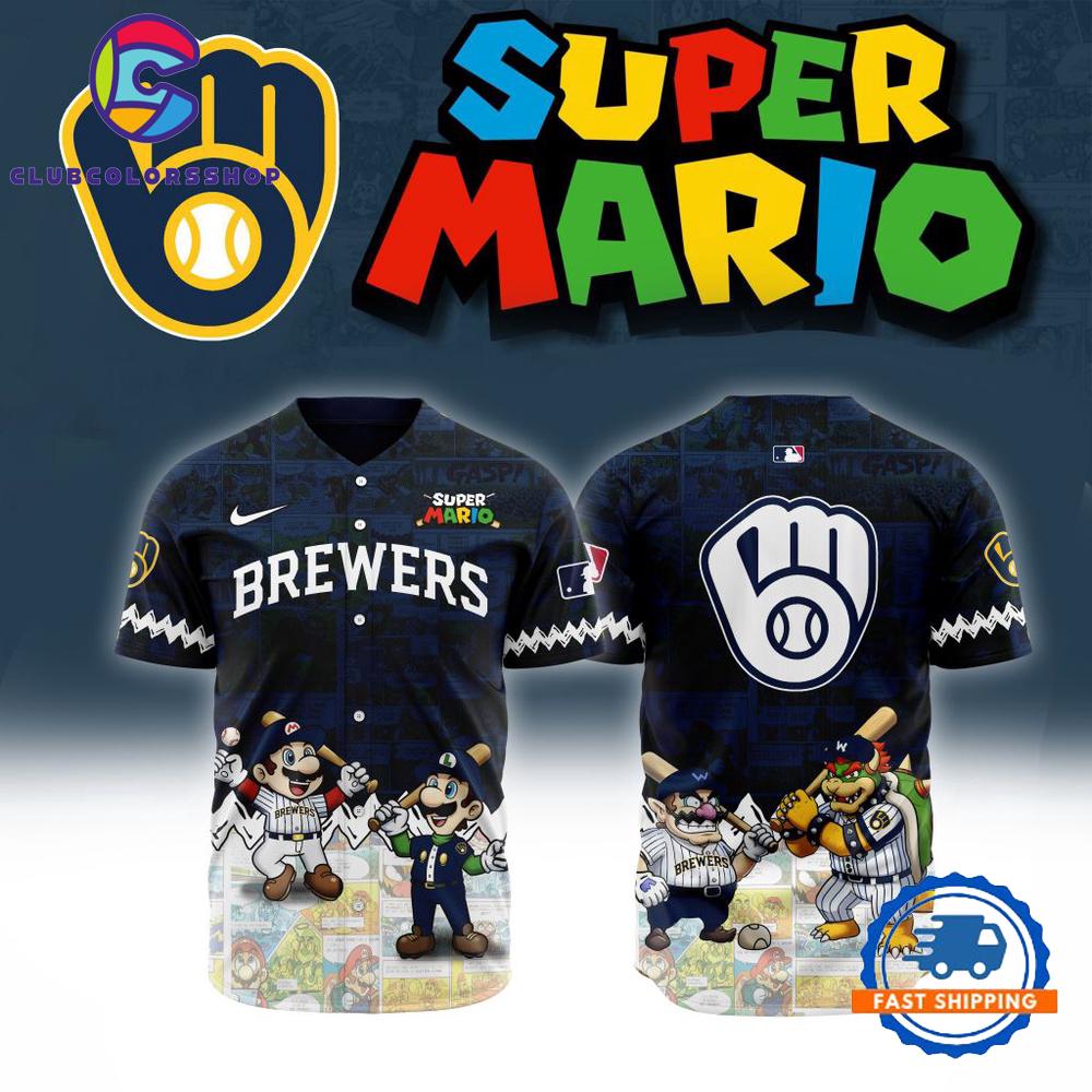 MLB Milwaukee Brewers x Super Mario Baseball Jersey