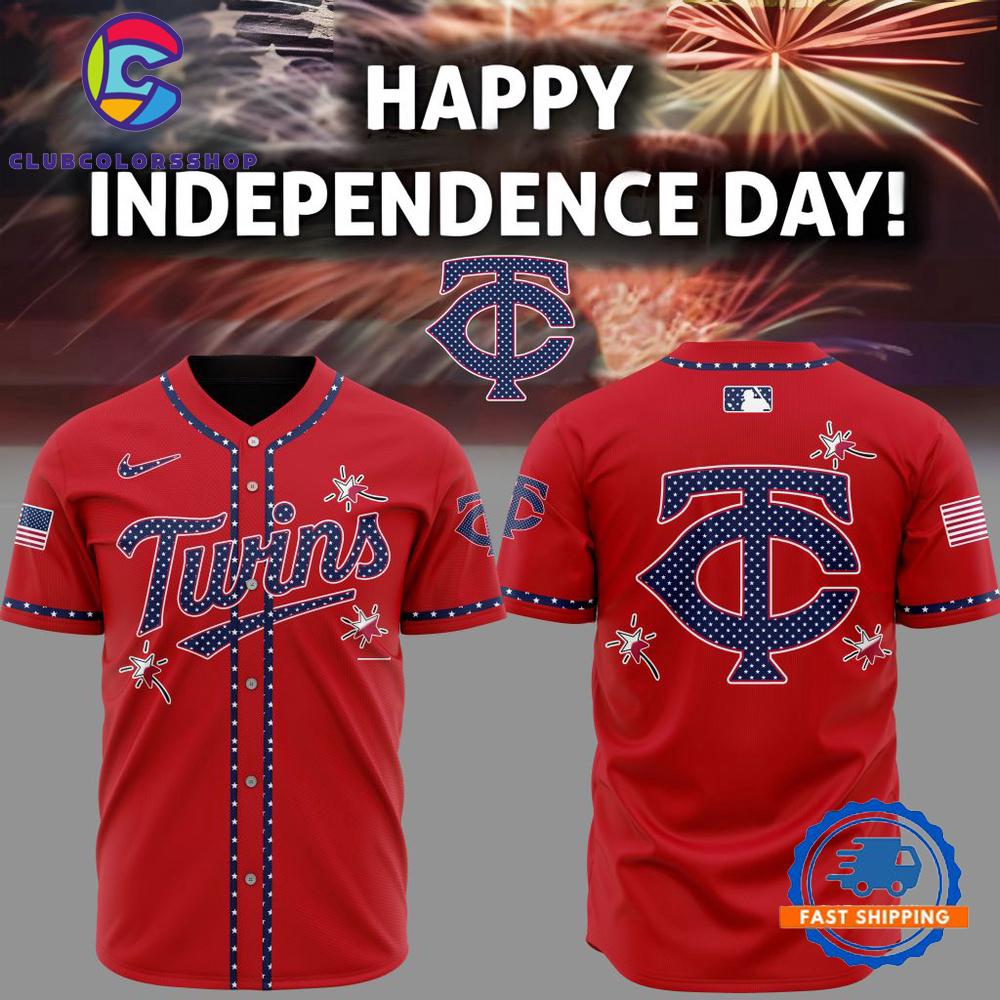 MLB Minnesota Twins Happy Independence Day Baseball Jersey