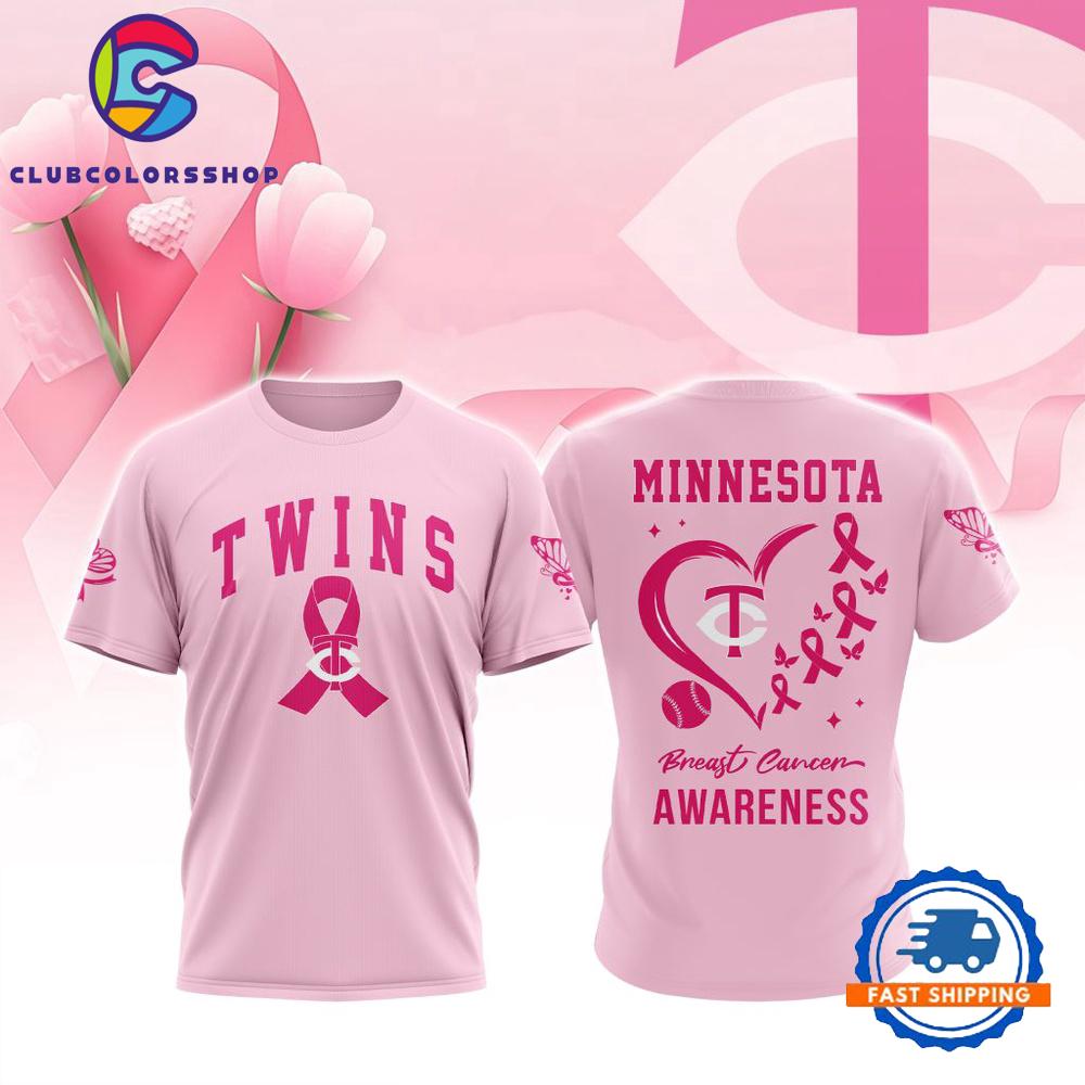 MLB Minnesota Twins Pink Breast Cancer Awareness Design T Shirt, Hoodie, Sweatshirt