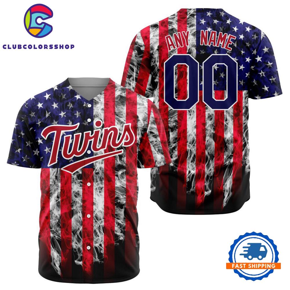 MLB Minnesota Twins Special Independence Day 4th Of July Design Baseball Jersey