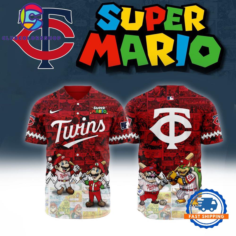 MLB Minnesota Twins x Super Mario Baseball Jersey