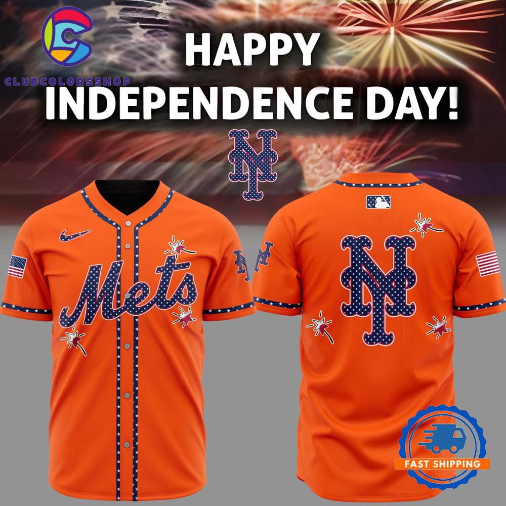 MLB New York Mets Happy Independence Day Baseball Jersey