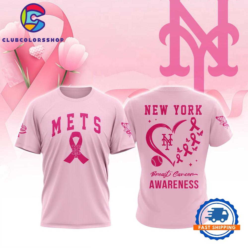 MLB New York Mets Pink Breast Cancer Awareness Design T Shirt, Hoodie, Sweatshirt