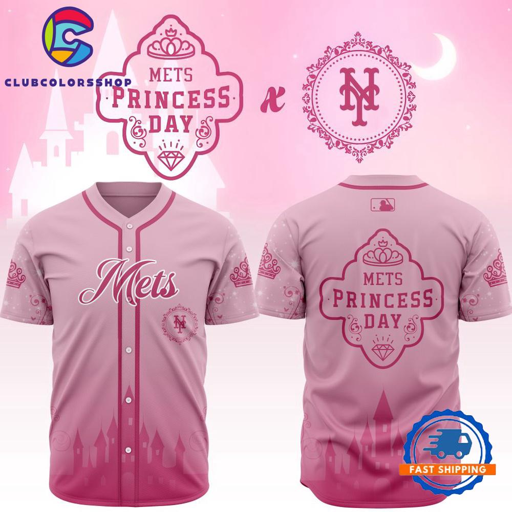 MLB New York Mets Princess Day Design Baseball Jersey